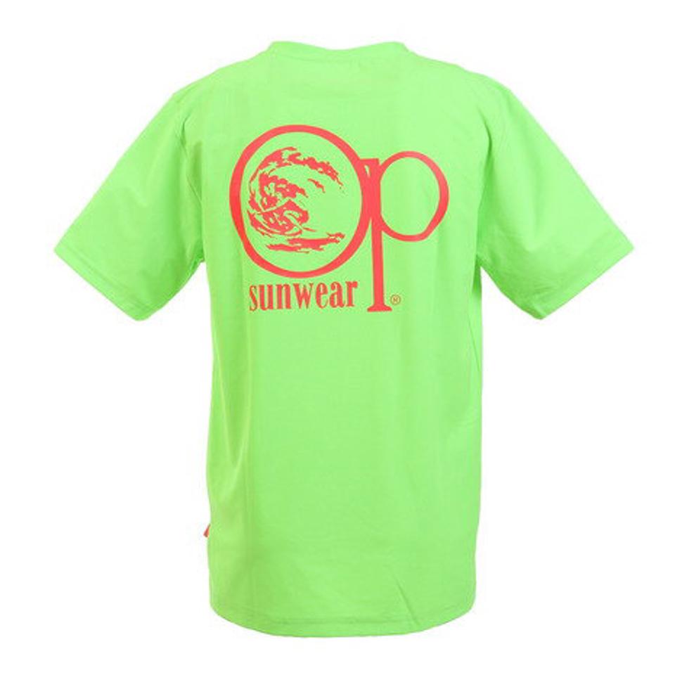 【7/17 9:59までエントリーでP5倍！】オーシャンパシフィック（Ocean Pacific）（メンズ）ラッシュガード 半袖 Tシャツ グリーン 水陸両用 UVカット UPF50+ 紫外線防止 518476 GRN