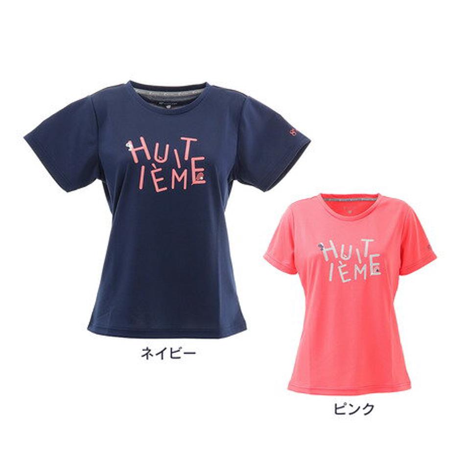 【10％OFFクーポン! 23日迄】ウィッテム（HUITIEME）（レディース） テニス Tシャツ 半袖 HU20S03LS733018【吸汗速乾/UVカット】