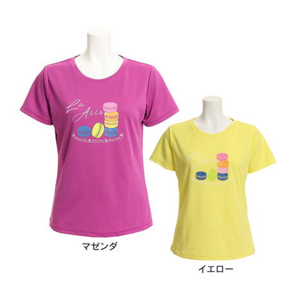 ウィッテム（HUITIEME）（レディース） テニス Tシャツ 半袖 MACARON HU19S03LS733114 【吸汗速乾/UVカット】