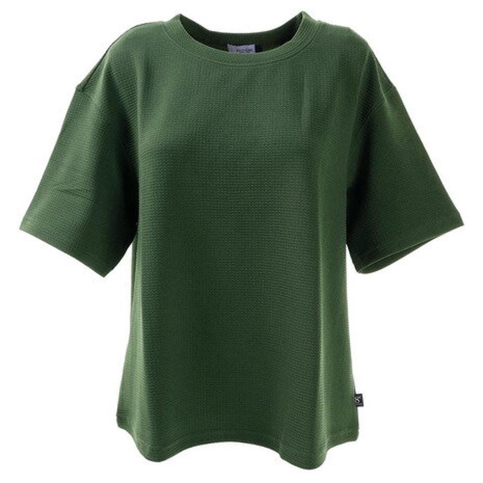 ウィッテム（HUITIEME） UVカット レディース 半袖Tシャツ ジャカード HU20SEG864407 OLV （レディース）