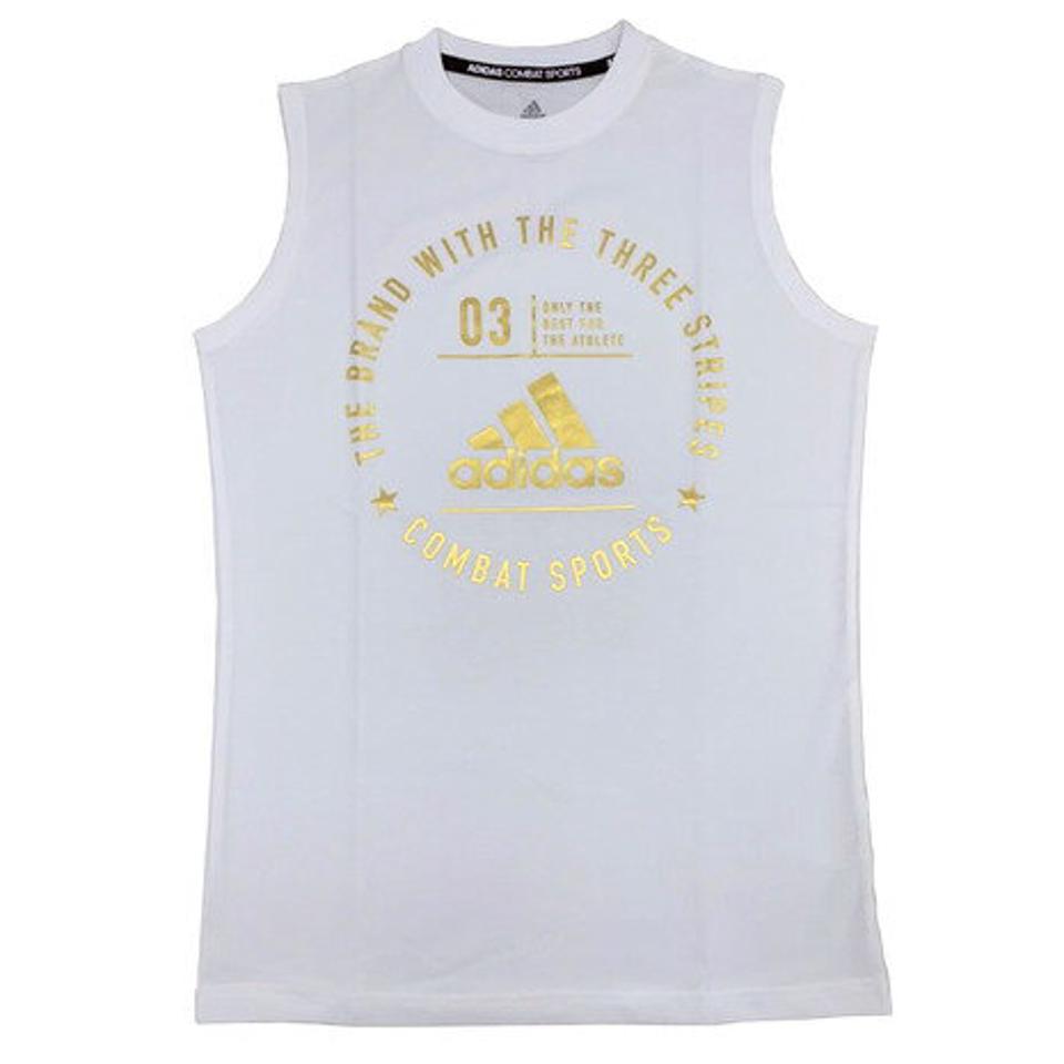 アディダス（adidas） COMBAT SPORTS ws ノースリーブTシャツ CL04-CS22 WHT/GLD （メンズ、レディース）