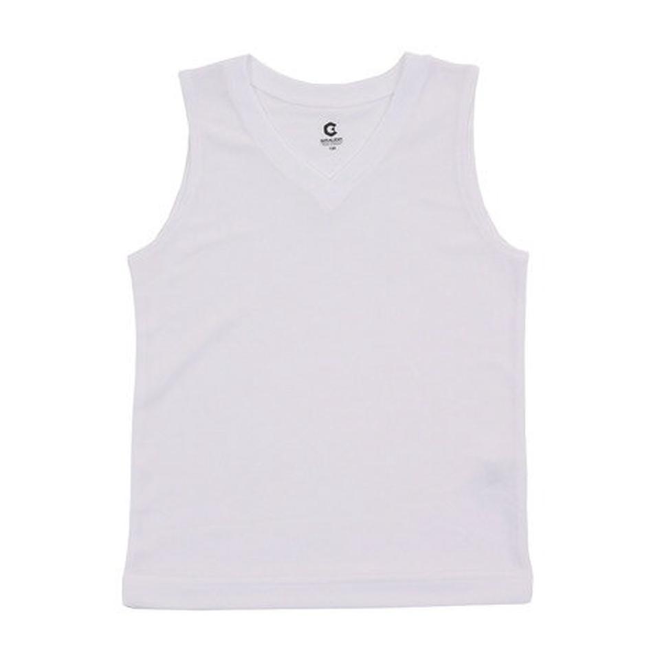 【2点で10%OFFクーポン対象!4/14まで】ジローム(GIRAUDM)(キッズ)サッカー ジュニア インナー ドライプラス 高通気Vネックインナーシャツ 742GM0ES9311 白