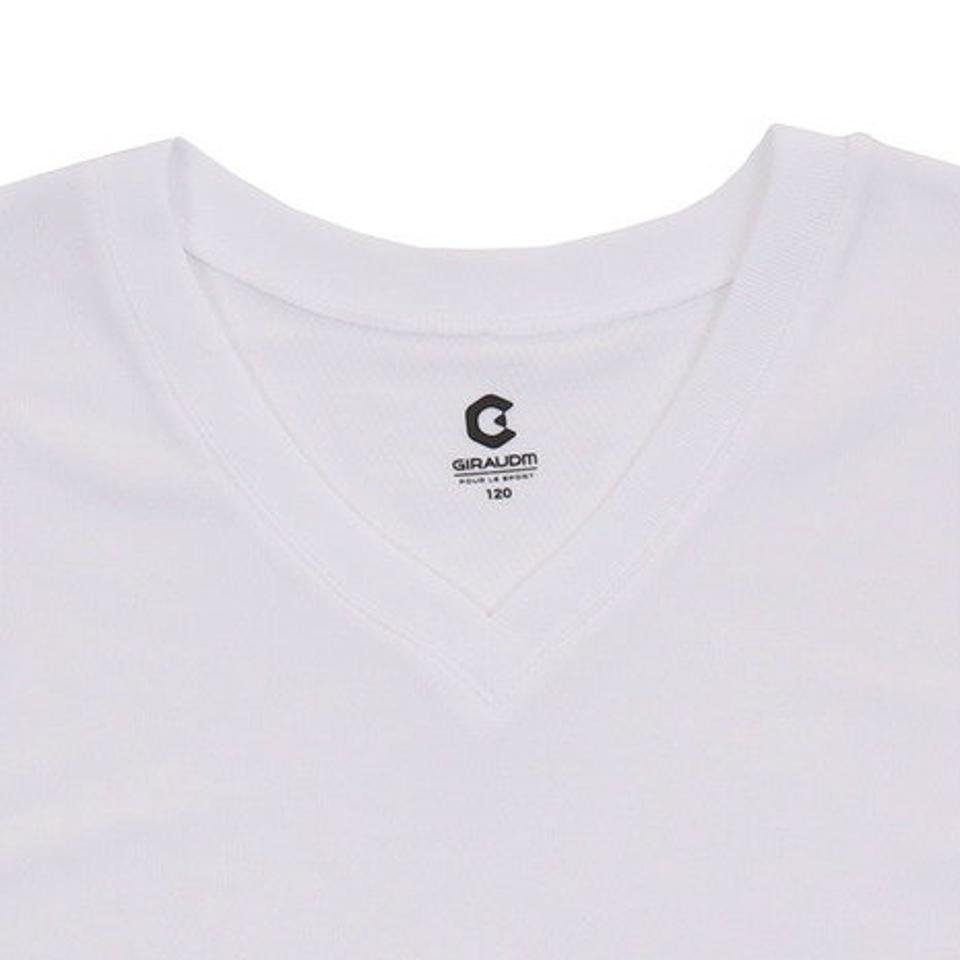 【2点で10%OFFクーポン対象!4/14まで】ジローム(GIRAUDM)(キッズ)サッカー ジュニア インナー ドライプラス 高通気Vネックインナーシャツ 742GM0ES9311 白