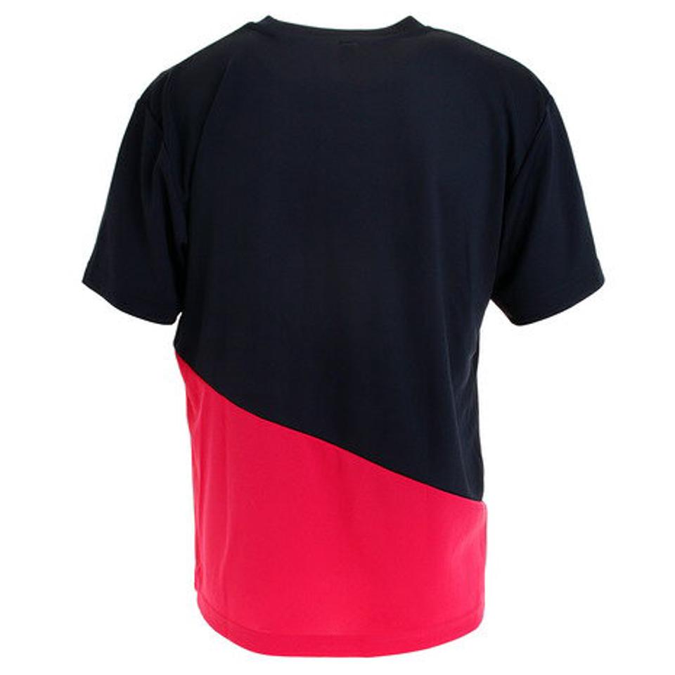サテライト（Satellite）（メンズ）バドミントン ウェア Tシャツ 半袖 2トーン ドライ STS2D NAVY/PINK