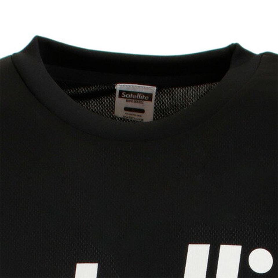 サテライト（Satellite） バドミントン ウェア Tシャツ 半袖 2トーン ドライ STS2D BLACK/WHITE （メンズ）