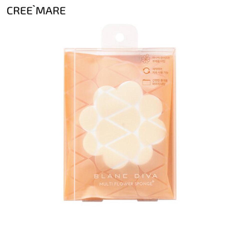 [ブランディバ] マルチフラワースポンジ・52298 コスメ cosme【TOOL】ブランディバ BLANCDIVA スポンジ しずく型 ツヤ肌 滑らか肌 角 濡らして使う ベースメイク ファンデーション 韓国コスメ