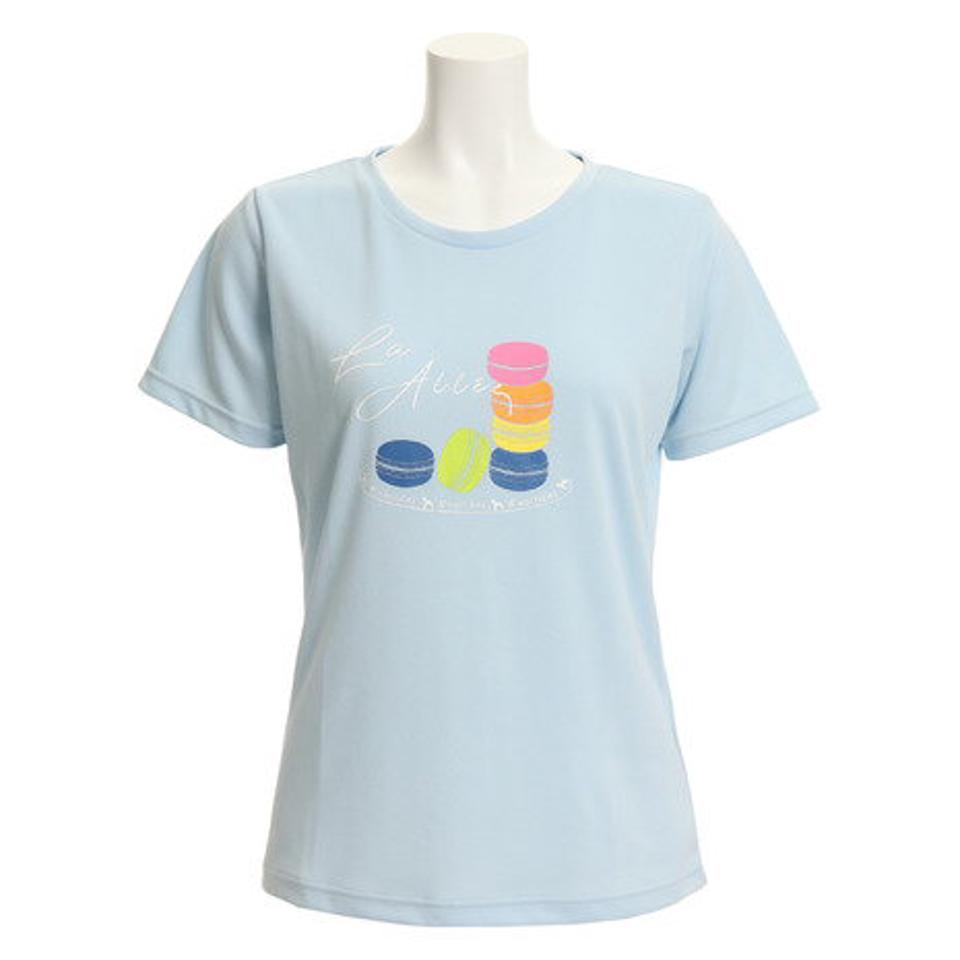 ウィッテム（HUITIEME）（レディース）テニス Tシャツ レディース 半袖 MACARON HU19S03LS733114LBLU 【吸汗速乾/UVカット】