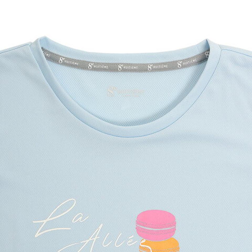 ウィッテム（HUITIEME）（レディース）テニス Tシャツ レディース 半袖 MACARON HU19S03LS733114LBLU 【吸汗速乾/UVカット】