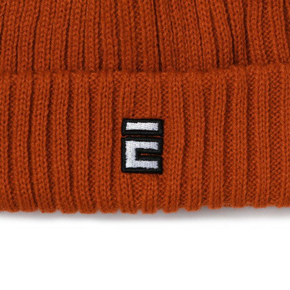 【15%OFFクーポン対象！4/25まで】エルケクス（ELKEX）（メンズ）ニット帽 リブフィッシャーマンキャップ 897EK1ST2649 ORG 防寒