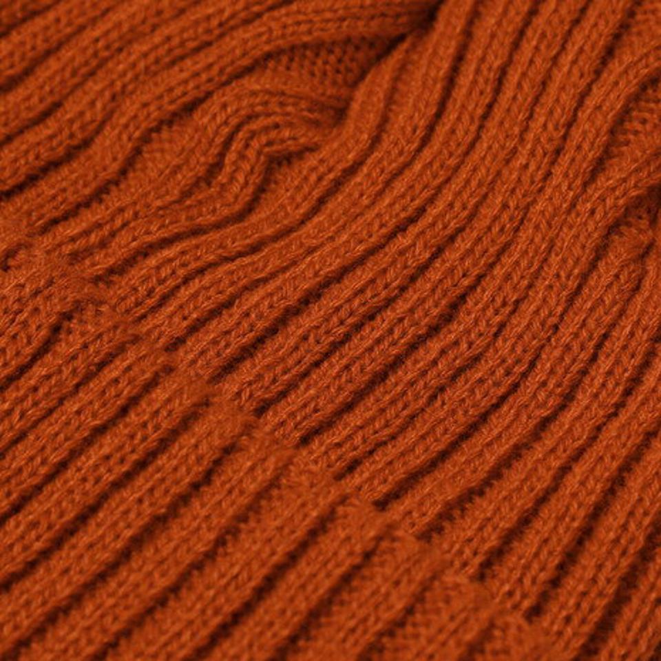 【15%OFFクーポン対象！4/25まで】エルケクス（ELKEX）（メンズ）ニット帽 リブフィッシャーマンキャップ 897EK1ST2649 ORG 防寒