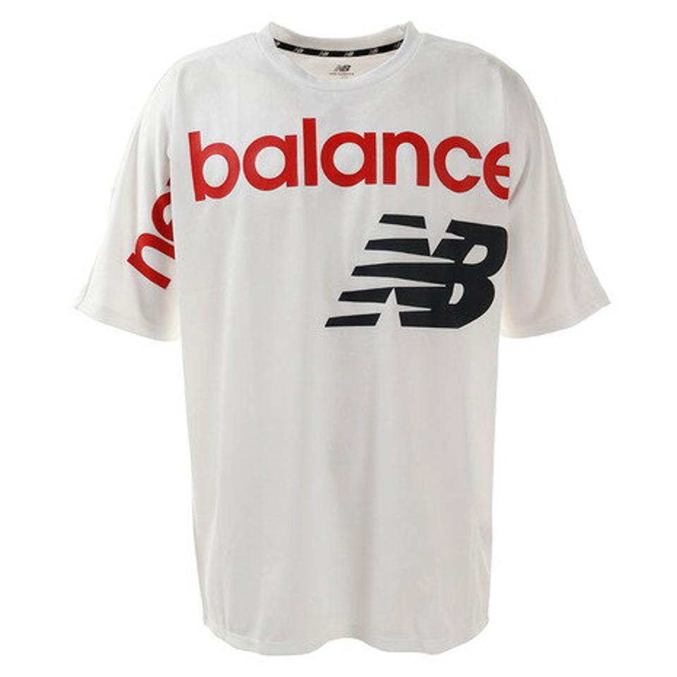 ニューバランス（new balance）（メンズ）サッカー ウェア メンズ 半袖 Tシャツ BIGロゴ ショートスリーブ JMTT0100WT