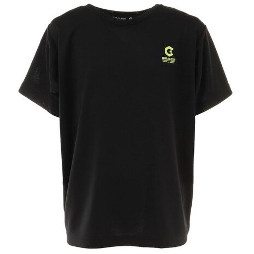 ジローム（GIRAUDM）（キッズ）ドライ 吸汗速乾 UVカット ジュニア 半袖メッシュTシャツ 865GM1CD6687 BLK