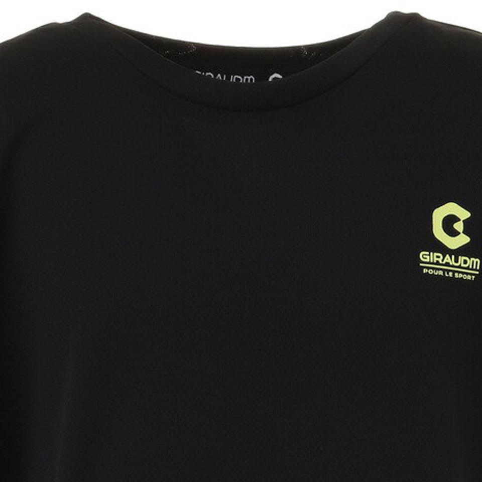ジローム（GIRAUDM）（キッズ）ドライ 吸汗速乾 UVカット ジュニア 半袖メッシュTシャツ 865GM1CD6687 BLK