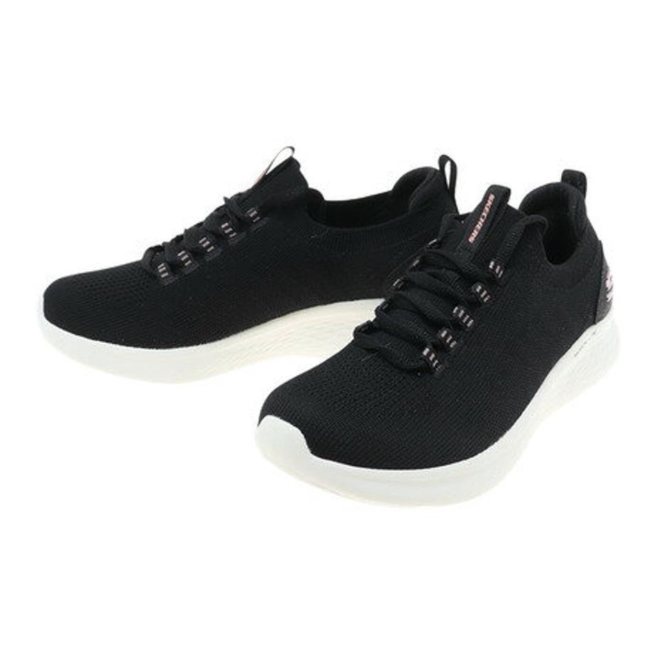 スケッチャーズ（SKECHERS）（レディース）スケッチライトプロフルナイト ブラック ベージュ 149994 スニーカー 軽量 クッション性 通勤 通学 洗濯機で洗える