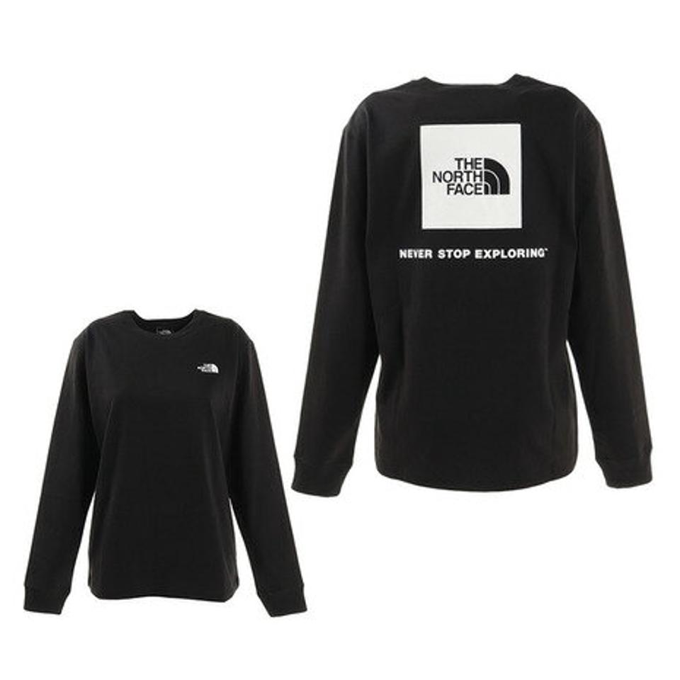 【10％オフクーポン 9/25まで】ノースフェイス（THE NORTH FACE） 長袖Tシャツ ロンT ロングスリーブバックスクエアロゴティー NTW82131 K （レディース）