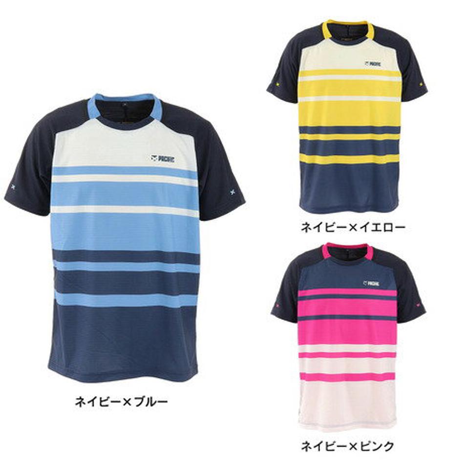 パシフィック(PACIFIC)(メンズ) ドライプラス OOボーダーシャツ PT20FM454