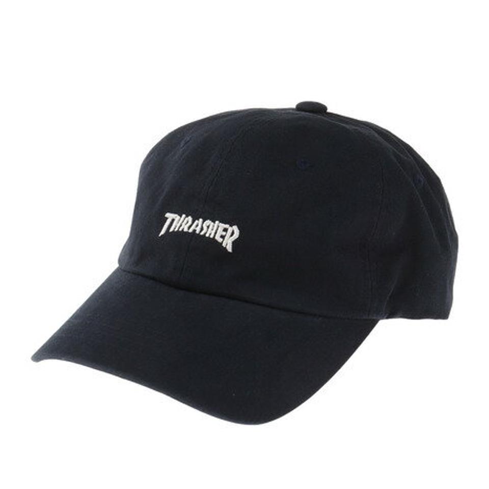 スラッシャー（THRASHER）（メンズ、レディース）MAG LOGO COTTON DAD キャップ THR-C01-NV