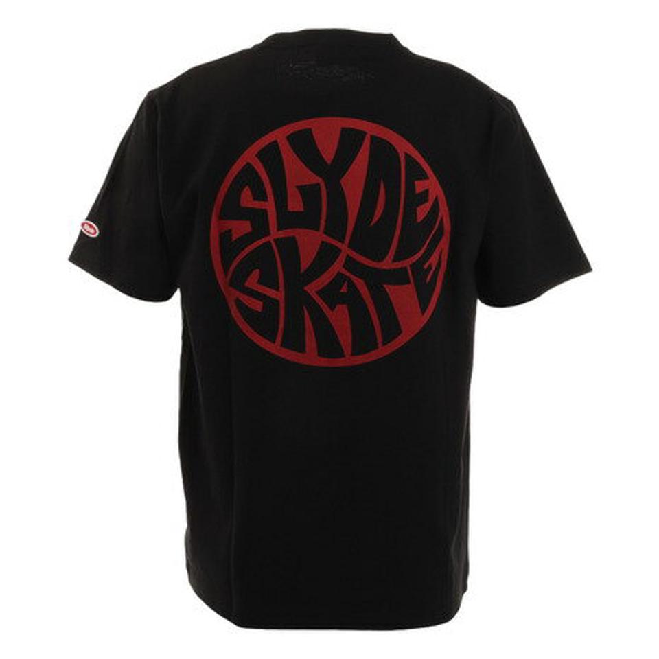 スライド（SLYDE）（メンズ）Tシャツ メンズ 半袖 CIRCLE ロゴ sl2021ss002-BK/RE カットソー