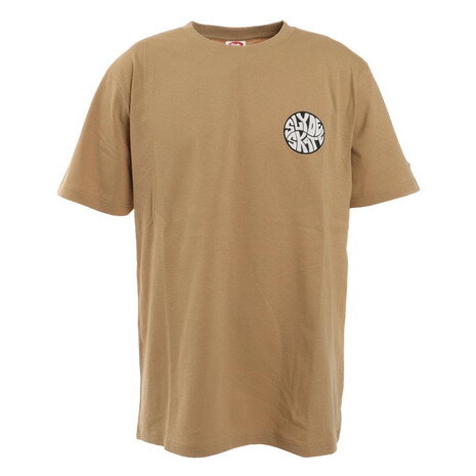 スライド（SLYDE）（メンズ）Tシャツ メンズ 半袖 CIRCLE ロゴ sl2021ss002-BEG カットソー