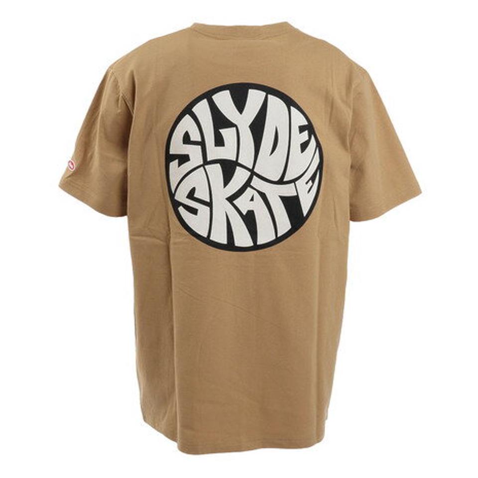 スライド（SLYDE）（メンズ）Tシャツ メンズ 半袖 CIRCLE ロゴ sl2021ss002-BEG カットソー