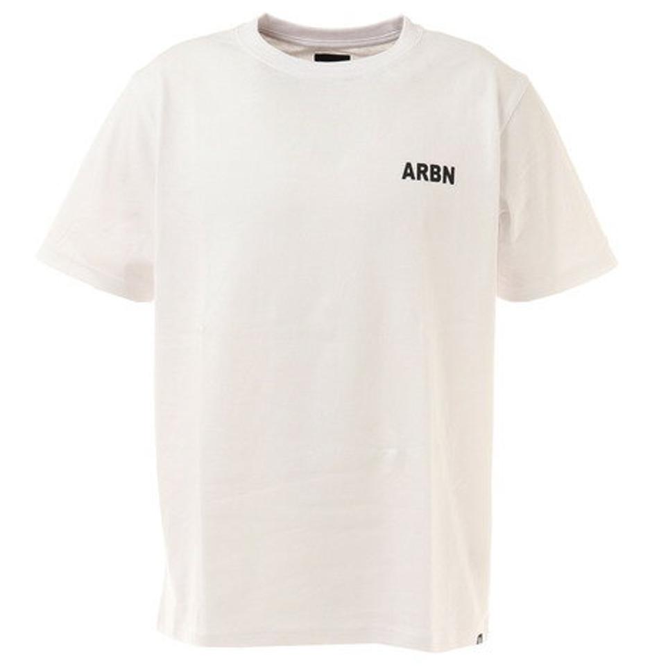 エアボーン（ARBN）（メンズ）Tシャツ メンズ 半袖 ボタニカルサークルロゴ ARBN21-1004-WHT カットソー