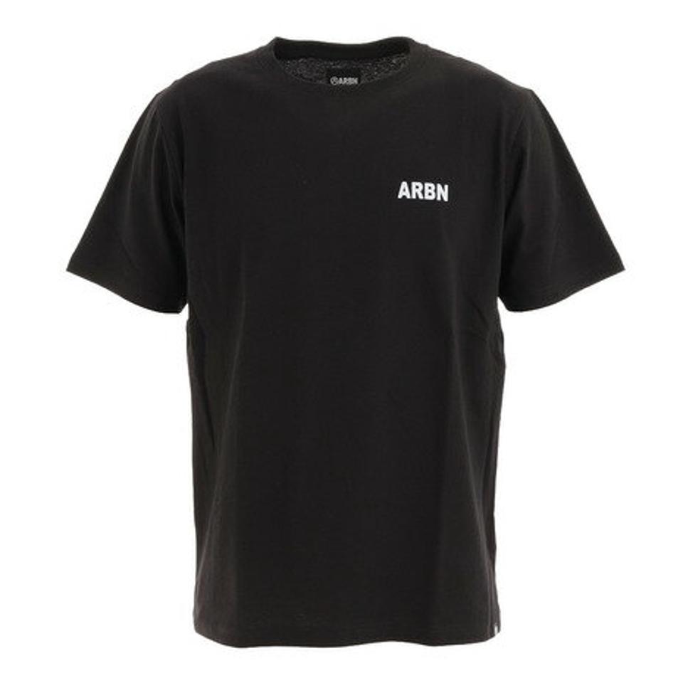 エアボーン（ARBN）（メンズ）Tシャツ メンズ 半袖 ボタニカルサークルロゴ ARBN21-1004-BLK カットソー