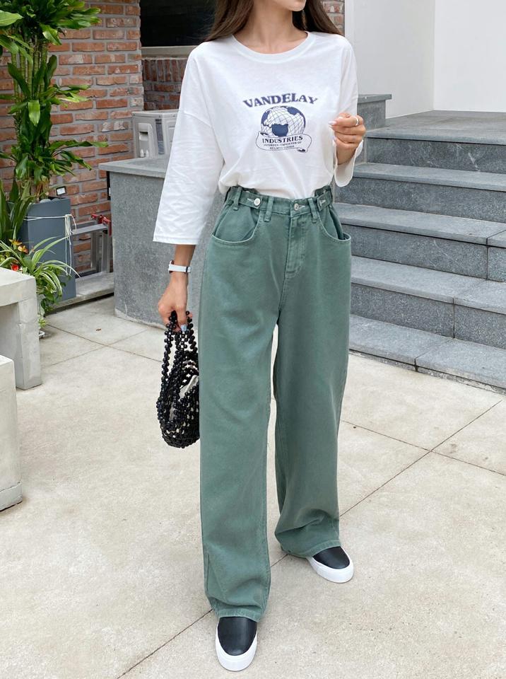 プリント7分袖Tシャツ・t68400 レディース 【tops】トップス Tシャツ ロゴ 七分袖 七分丈 7分袖 7分丈 プリントT カジュアル ラウンドネック ラフ 楽ちん ゆったり 大人 ドロップショルダー 春 秋 韓国ファッション