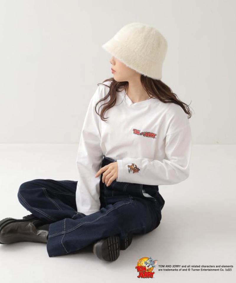 トムとジェリー スリーブ刺繍ロンT