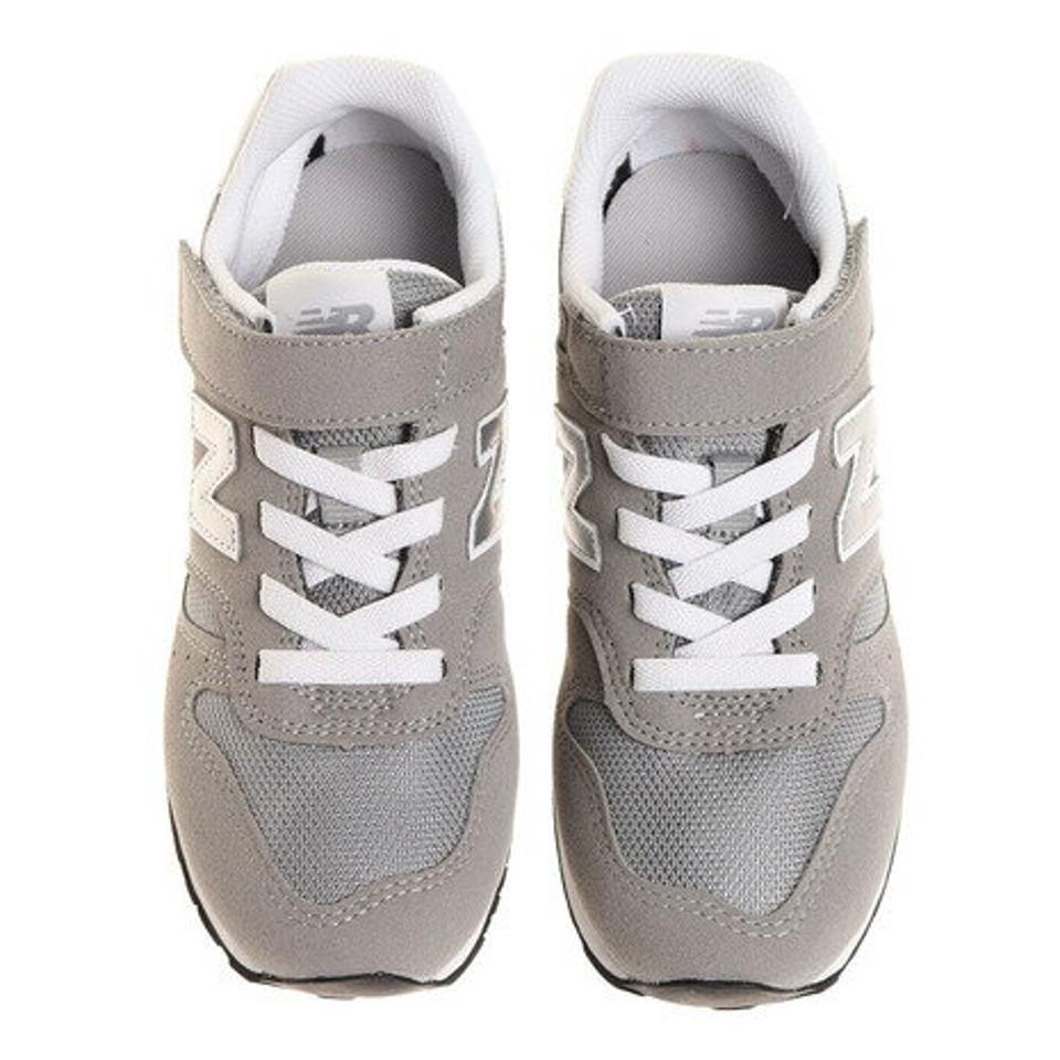 ニューバランス（new balance）（キッズ） スニーカー ブラック グレー ネイビー YV373 カジュアル 子供 運動靴 通学 通園 マジックテープ ベルト付き