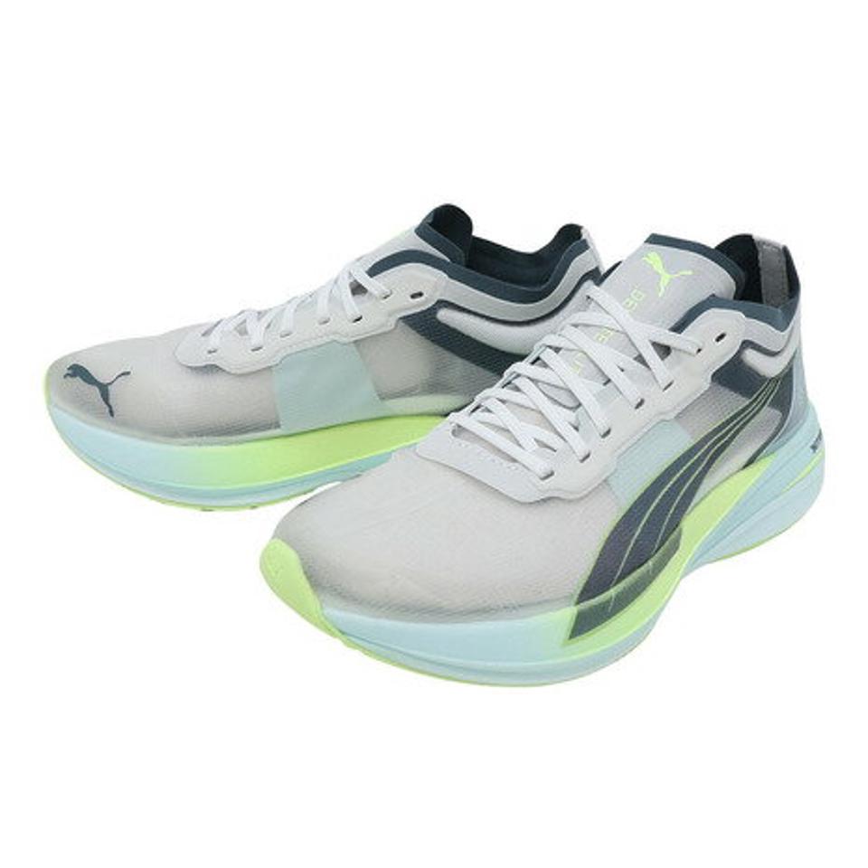 プーマ（PUMA）（メンズ）ランニングシューズ ディヴィエイト ニトロ エリート レーサー ホワイト 19520403 スニーカー トレーニング 駅伝 部活 マラソン