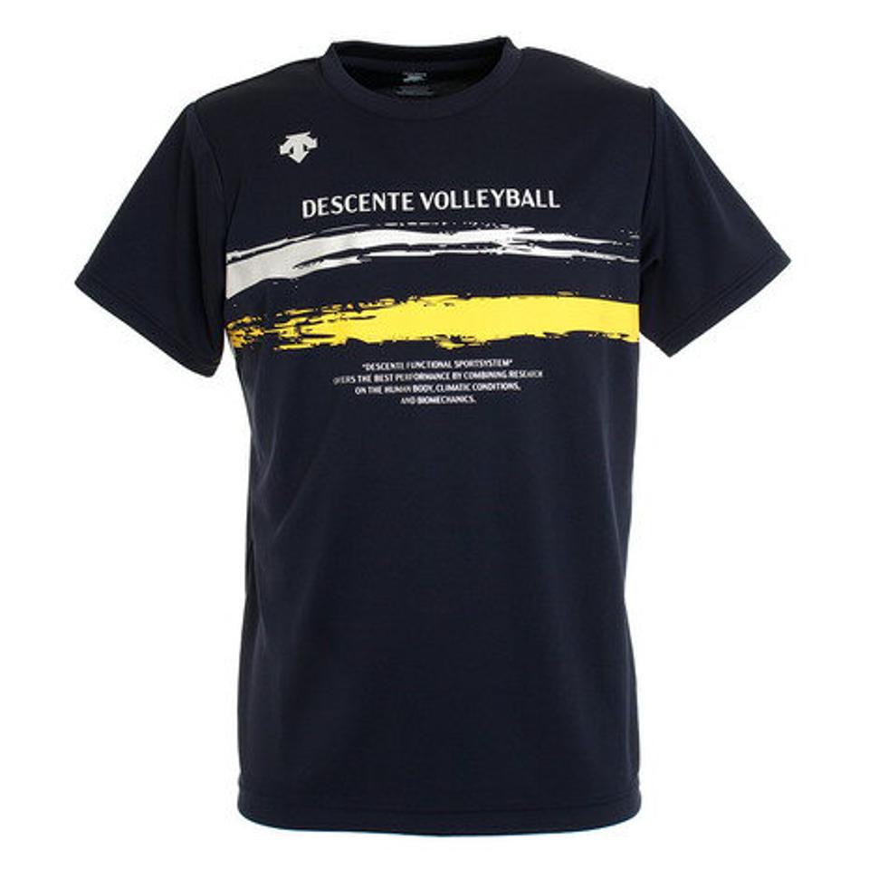 【10%OFFクーポン 8/25まで】デサント（DESCENTE） Tシャツ メンズ プラクティス 半袖Tシャツ DX-B0322XB NVY （メンズ）