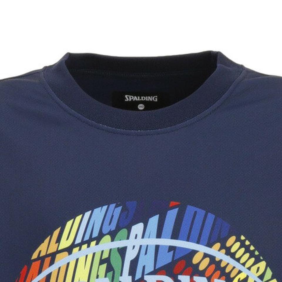 スポルディング（SPALDING） バスケットボールウェア ジュニア 長袖Tシャツ オプティカルレインボー SJT211640NV （キッズ）
