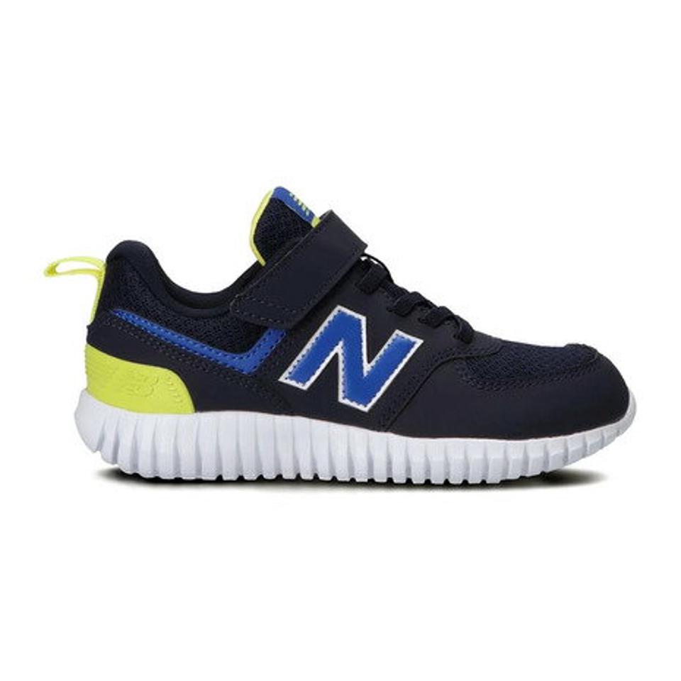 ニューバランス（new balance） スニーカー ジュニア 黒 ブラック イエロー PV57F SD W スポーツシューズ 子供 運動靴 ベルト付き マジックテープ （キッズ）