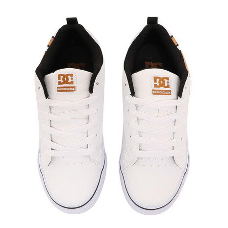 ディーシーシューズ（DC SHOES）（メンズ）スニーカー メンズ 白 コートバルク COURT VULC SE SN ホワイトブラウン 22FWDM224034WBR