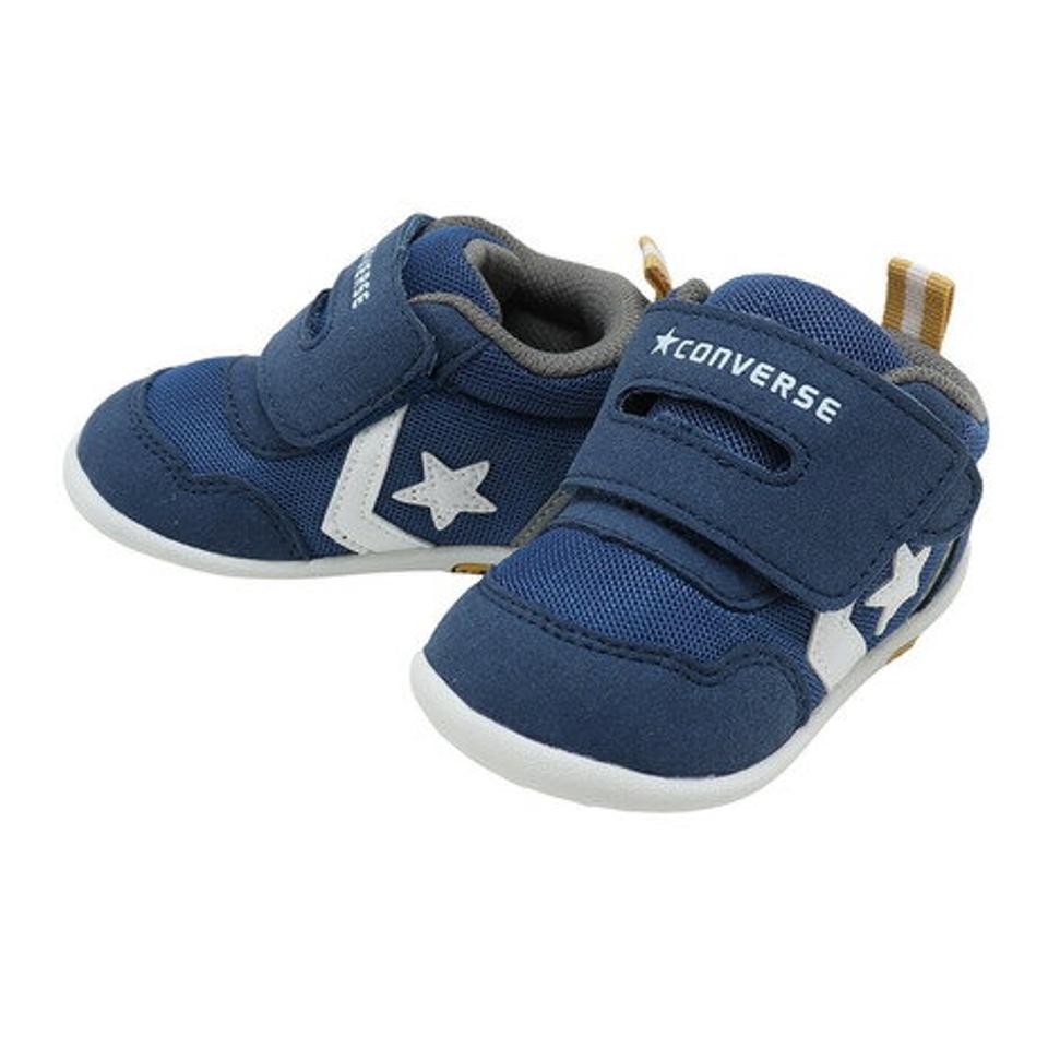 【9/5 24h限定エントリー＆対象4店舗買い回りで最大P10倍！】コンバース（CONVERSE） MINI RS 2 ネイビー 37301941 22FW ベビー ジュニアスニーカー スポーツシューズ 子供靴 運動 マジックテープ 通学 通園 （キッズ）