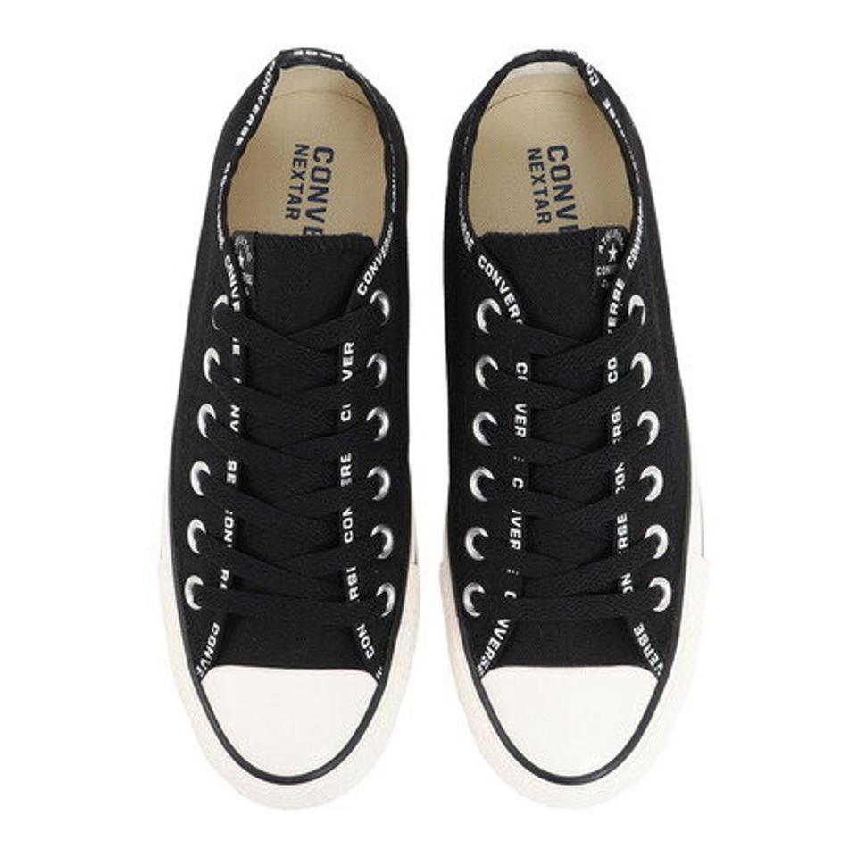 【9/10 24h限定 エントリー＆対象4店舗買い回りで最大P10倍！】コンバース（CONVERSE）（レディース）レディース スニーカー ローカット 黒 キャンパス地 ベージュ ブラック ネクスター NEXTAR 110 LB OX 38000941 22FW