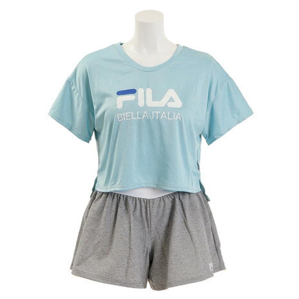 フィラ（FILA） ロゴTシャツ付き水着 4点セット 229-704SAX （レディース）