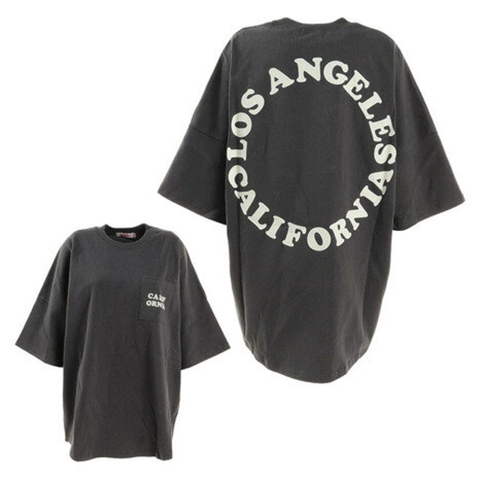 アンティバルリスティック（ANTI BALLISTIC）（レディース）Tシャツ レディース 半袖 フロッキープリント ビッグTシャツ 212AN2ST036 GRY