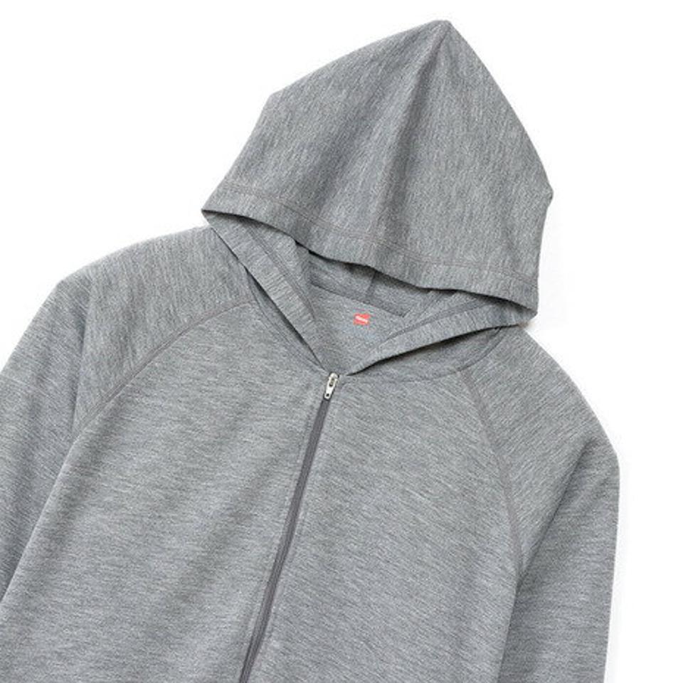 ヘインズ（Hanes）（メンズ）INSECT SHIELD ジップフーデッドロングスリーブTシャツ HM4-V103