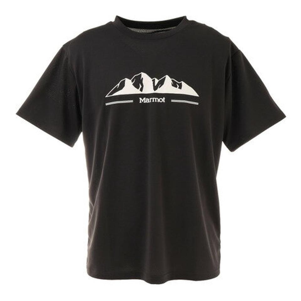 マーモット（Marmot） 半袖Tシャツ ダークグレー TOMRJA61XB DGY プリント UVカット トップス カジュアル アウトドア キャンプ スポーツ （メンズ）