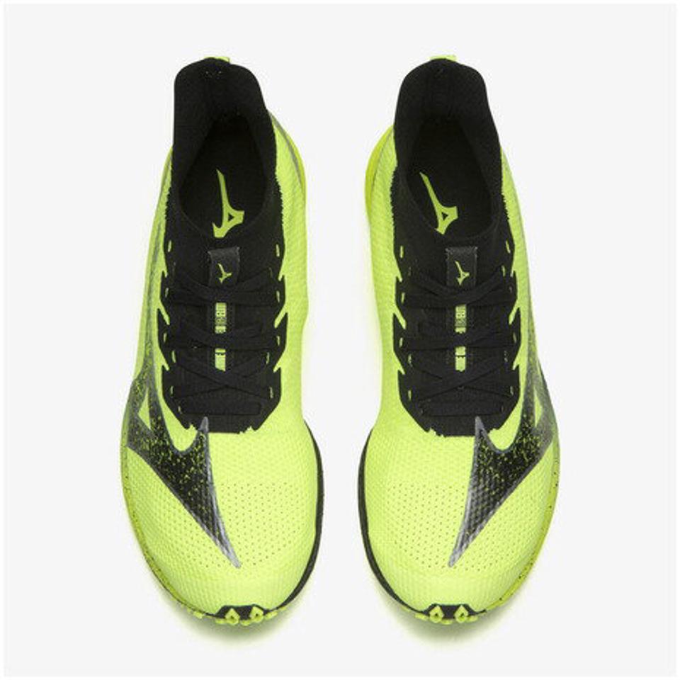 ミズノ（MIZUNO）（メンズ、レディース）ランニングシューズ メンズ レディース グリーンブラック ウエーブデュエル NEO 2 エリート U1GD210081 スニーカー