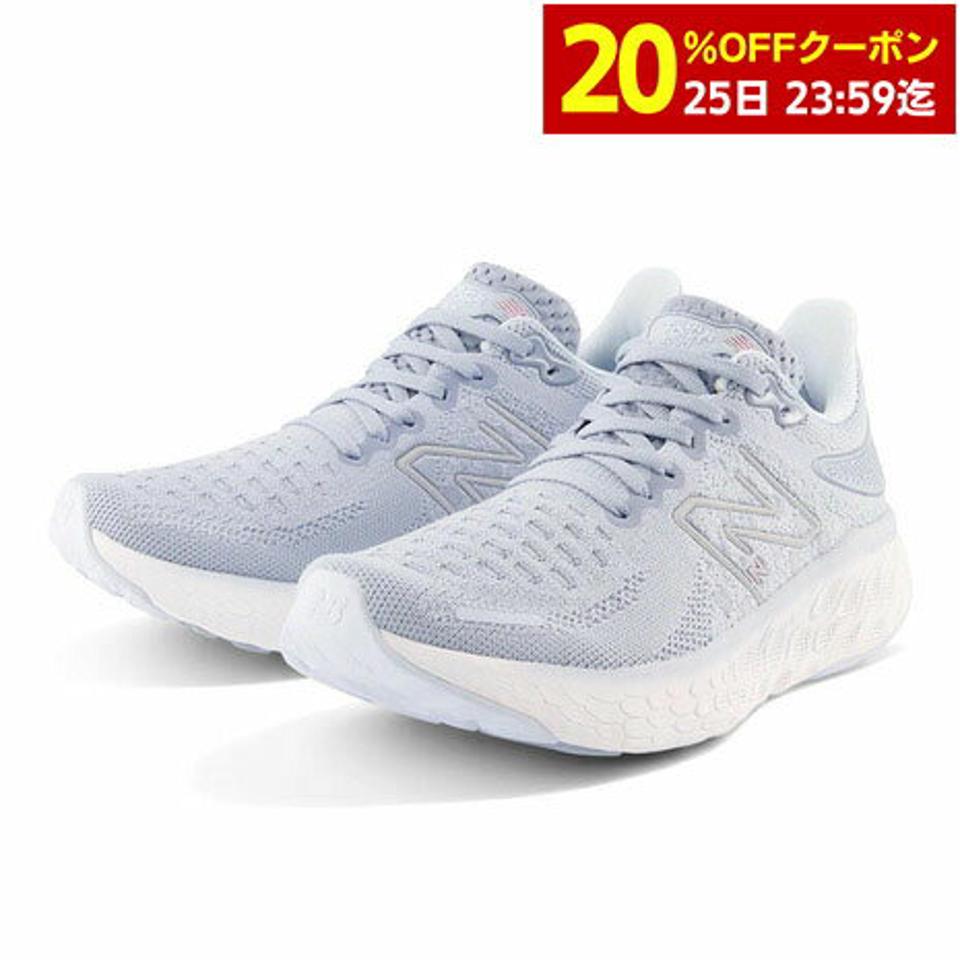 【1/25 24h限定 エントリー＆対象3店舗買い回りで最大P10倍！】ニューバランス（new balance）（レディース）ランニングシューズ フレッシュ フォーム X Fresh Foam X 1080 v12 ライトグレー W1080C12 D スニーカー マラソン