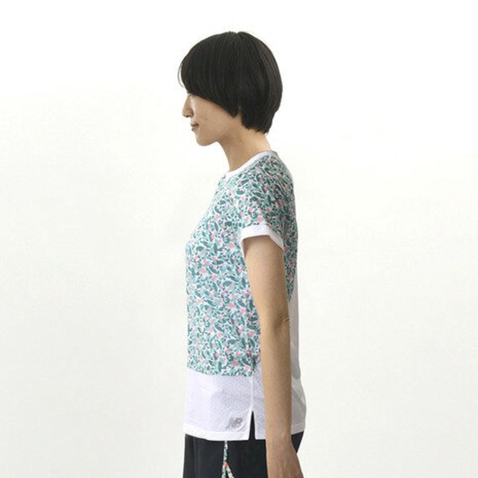 【2点10%OFFクーポン対象！8/10まで】ニューバランス（new balance）（レディース）ランニング ランニングウェア レディース SAKURA グラフィック 半袖 Tシャツ AWT1102YSUJ ナイトラン