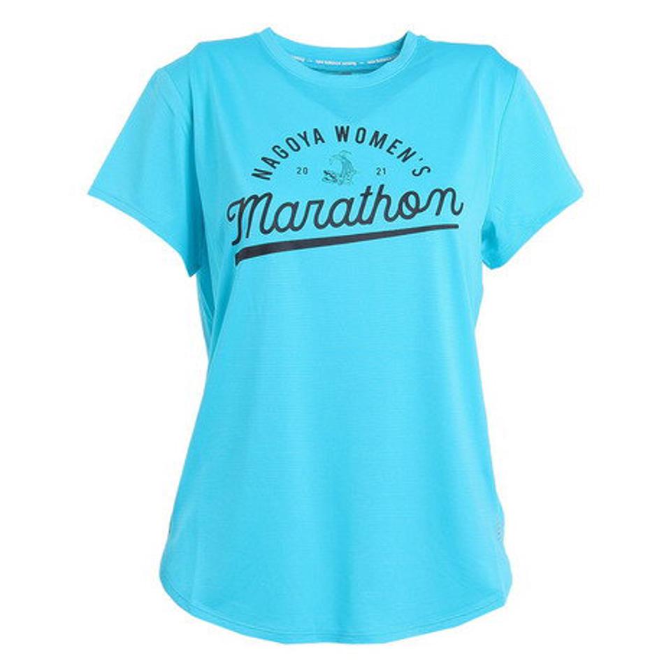 【20％OFFクーポン対象！6/11まで】ニューバランス（new balance）（レディース）半袖 Tシャツ レディース 名古屋ウィメンズマラソン AWT1123YVLS ドライ