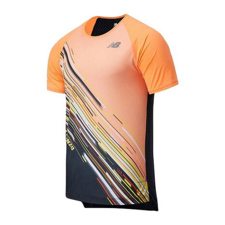 【2点10%OFFクーポン対象！8/10まで】ニューバランス（new balance）（メンズ）ランニング ランニングウェア メンズ Tシャツ 半袖 Hanzo グラフィック MT11288CPU