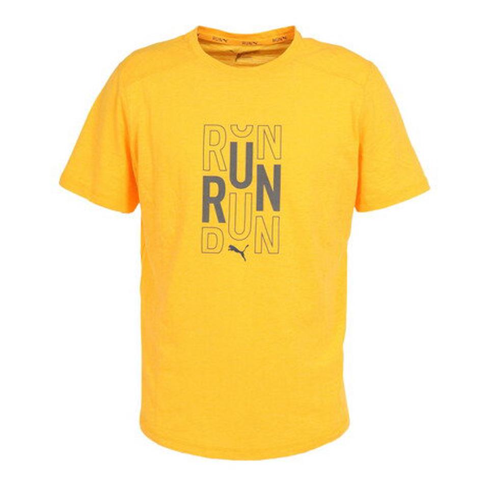 プーマ(PUMA)(メンズ)ランニング ロゴ 半袖 Tシャツ 522930 38 YEL