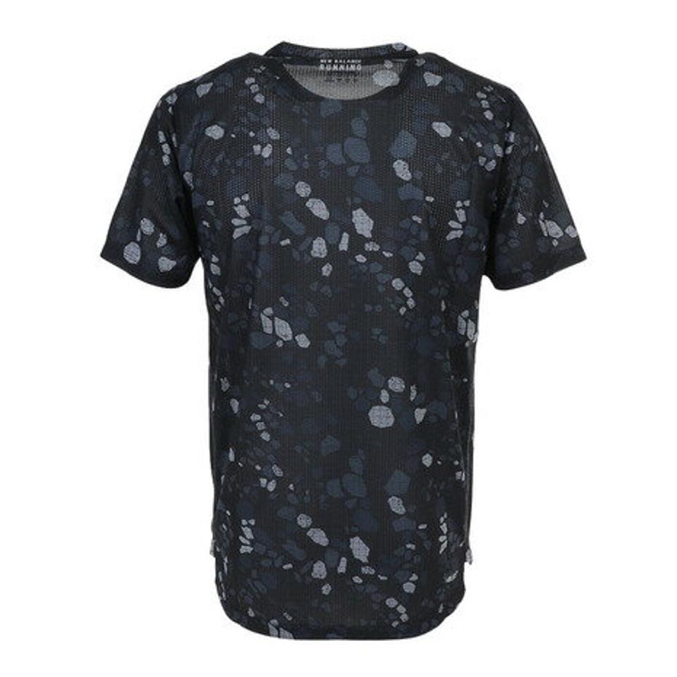 ニューバランス（new balance）（メンズ）Impact ラン プリンテッドショートスリーブTシャツ MT21263BK