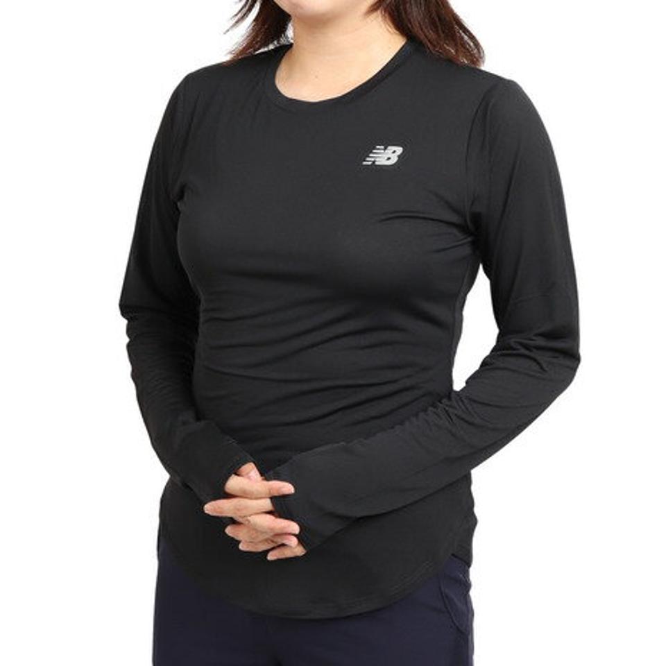 【4/15 24h限定 エントリー＆対象3店舗以上買い回りで最大P10倍！】ニューバランス（new balance）（レディース）Accelerate 長袖Tシャツ WT23225BK