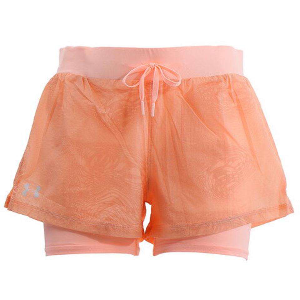 【ランニング対象品購入&エントリーでP10倍！8/19 20:00〜8/28 23:59】アンダーアーマー（UNDER ARMOUR） ランニングウェア レディース ショートパンツ スピードポケット 2in1 ウエイトレス 1350192 PHF/PHF/RLT RN （レディース）