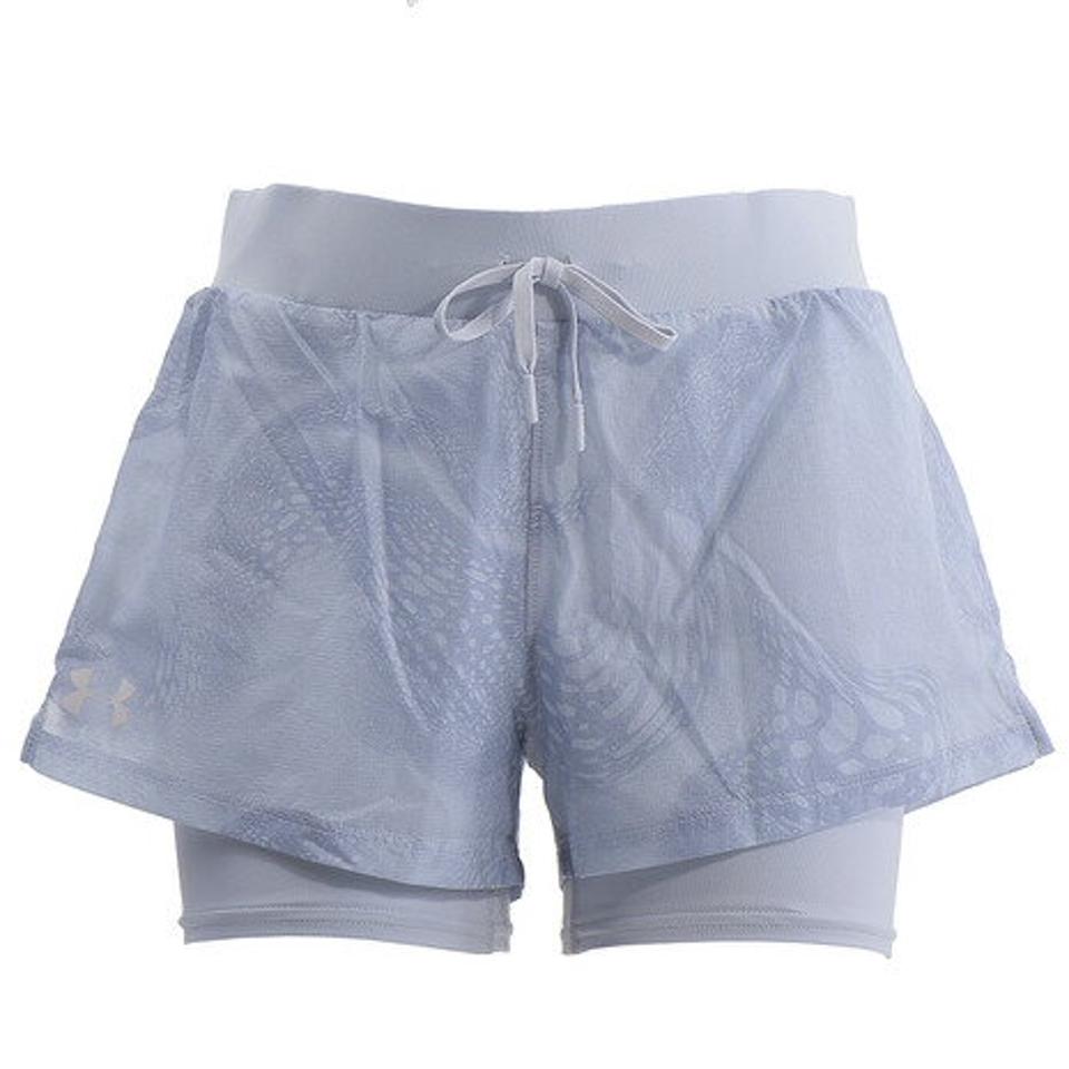 【ランニング対象品購入&エントリーでP10倍！8/19 20:00〜8/28 23:59】アンダーアーマー（UNDER ARMOUR） ランニングウェア レディース ショートパンツ スピードポケット 2in1 ウエイトレス 1350192 HGY/HGY/RLT RN （レディース）